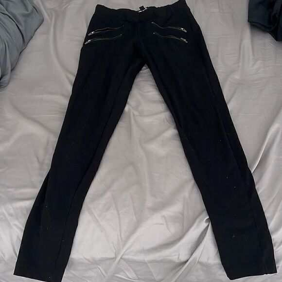 Bebe zippered front stretch leggings sz XS - Picture 1 of 3